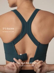 GLOWMODE FeatherFit™-Sculpt V-Ausschnitt Racerback Sport-BH Top mit mittlerer Stützung zum Trainieren