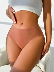 5 件套女士休闲简约无缝透气舒适内裤，日常必备 - 彩色 - 查看 6