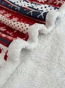 1 件圣诞毯，法兰绒毯，带有驯鹿节日图案，柔软温暖的冬季装饰毯，适合家庭沙发、床、长沙发、椅子、户外、所有季节圣诞装饰、圣诞礼物、秋季装饰、秋季装饰、房间装饰 - 彩色 - 查看 4