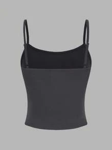 SHEIN EZwear 3-częściowy zestaw Basic Casual Sexy Ramiączka bez ramiączek i krótkie spodenki na wiosnę i lato