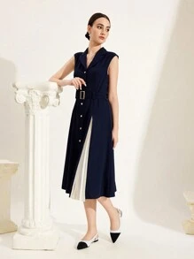 CUCCOO CHICEST 女士尖头舒适拼接凉鞋时尚平底鞋 - 黑與白 - 查看 6