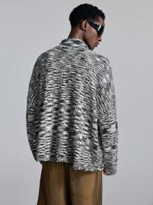 NEON BLANC Jersey informal con cuello alto y manga larga con estampado integral para hombre