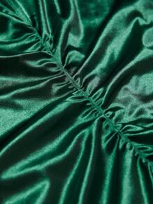 Slaydiva 女士无袖细肩带夏季/冬季休闲连衣裙，适合优雅的聚会/约会场合 - 墨綠色 - 查看 8