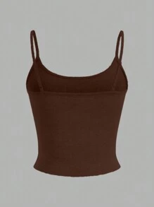 SHEIN EZwear 4 قطعة/مجموعة من البلوزات العصرية القصيرة ذات الحمالات، مناسبة للصيف للنساء، ذات تركيب محكم - متعدد الألوان - مشاهدة 5