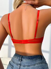 Bộ 3 chiếc áo ngực nữ bằng vải satin mỏng vá cổ điển thanh lịch, thoải mái khi mặc hàng ngày, màu đỏ, hồng, kaki - Nhiều màu - Xem 3