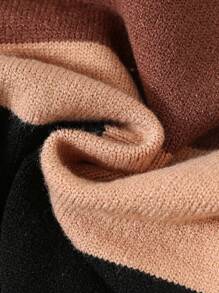 年轻男孩休闲学院风基本款拼色圆领长袖针织毛衣，适合返校、校服、幼儿园、生日派对、圣诞节、日常通勤、户外、运动、秋冬季 - 彩色 - 查看 5