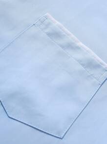 Manfinity Mode Men's Fashionable Color Block Long Sleeve Shirt, Autumn, For Fall