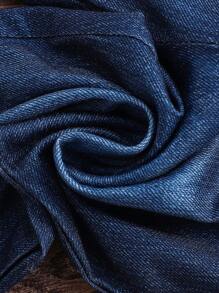 SHEIN 2 件套男婴时尚圆领短袖恐龙印花 T 恤，舒适柔软透气卡通可爱休闲装，适合日常穿着，配松紧腰牛仔裤，基本款运动套装，春季新品 - 彩色 - 查看 3