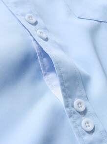 Manfinity Mode Men's Fashionable Color Block Long Sleeve Shirt, Autumn, For Fall