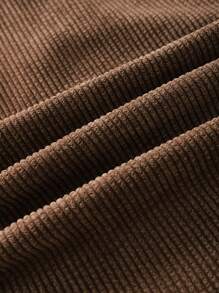 Manfinity VCAY 男士修身休闲翻领长袖衬衫，适合日常穿着 - 棕色 - 查看 3