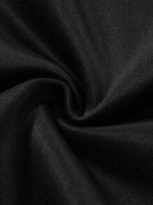 Manfinity Homme Men's Plus Size Casual Letter & Elk Print Round Neck Long Sleeve Pullover Sweatshirt For Autumn/Winter,Christmas Party Crew Neck Black Graphic Sweatshirt, For Friends, Husband, Boyfriend Gifts - Black - View 4