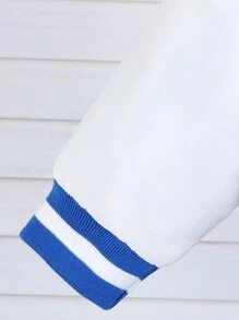 Baby Girls Fashionable Bomber Jacket Coat Baseball Jacket, For Autumn Winter