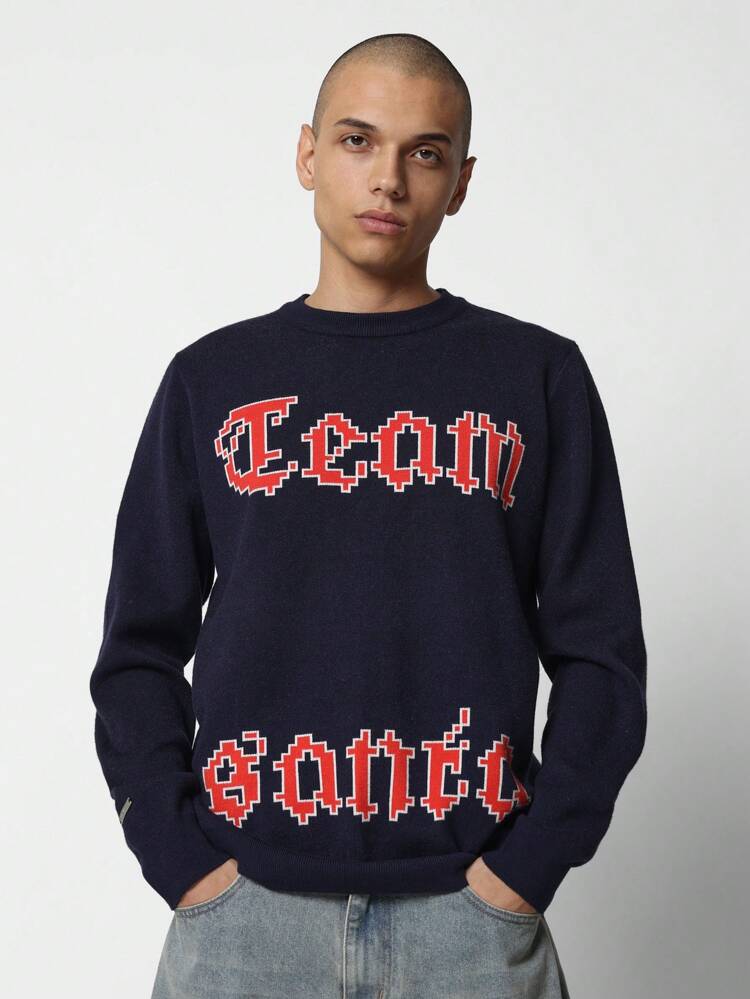Maglione con grafica da gioco in stile pixel retrò