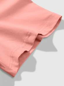 Manfinity EMRG Men's Slogan & Bear Graphic Print Round Neck Short Sleeve Casual T-Shirt - Pink - View 4