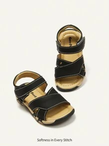 Cozy Pixies 1 Paar Retro Lässig Strandschuhe für Jungen, süße zweifarbige flache Sohle, bequeme Sommerfashion