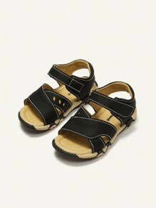 Cozy Pixies 1 Paar Retro Lässig Strandschuhe für Jungen, süße zweifarbige flache Sohle, bequeme Sommerfashion