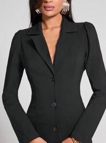 COSMINA 1 bucată rochie neagră cu pulover fără spate, toamnă/iarnă - Negru - Vizualizare 5