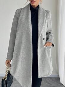 SHEIN Clasi Women's Capelet Collar Blend Blazer Fall Cloth For Women