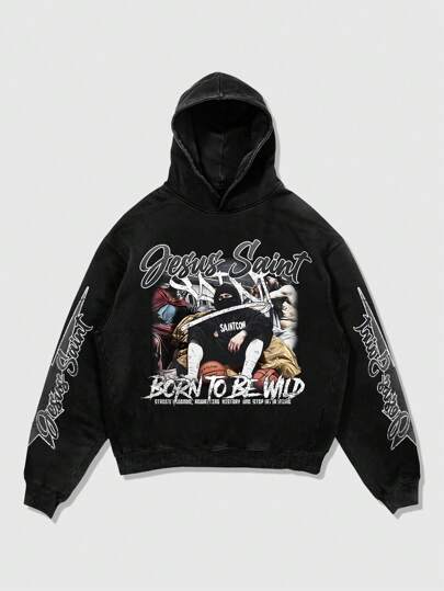 Street Life Sweat-shirt casual minimaliste à la mode pour homme, à porter au quotidien