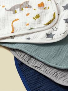 paquete de 5 paños de algodón tipo toalla para eructos de bebé niño, con estampado de dinosaurios, suaves y absorbentes