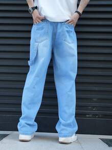 Manfinity Hypemode Men's Pocket Straight Loose Casual All-Match Jeans