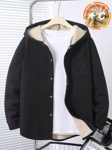 Teenager Casual Mid-Length Fleece Jacket - Multicolor - View 1