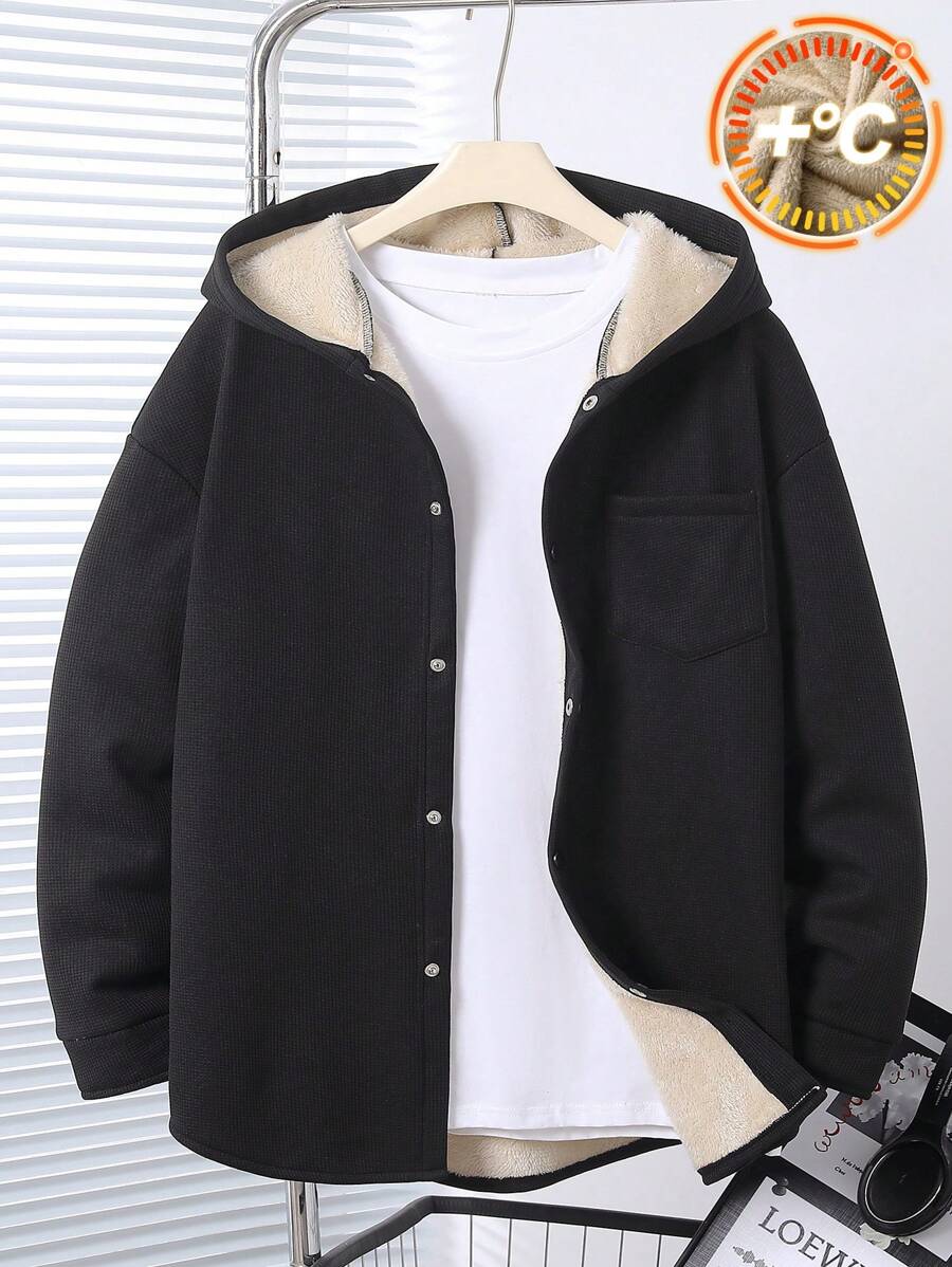 Teenager Casual Mid-Length Fleece Jacket - Multicolor - View 1