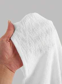 SHEIN Teen Girl Elegant White Tie Decor Neck Knitted Long Sleeve Loose Fit T-Shirt - White - View 6