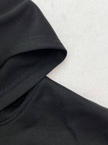 Manfinity EMRG 男士运动服、男士两件套服装、男士服装、运动衫和运动裤套装、男友礼物、圣诞礼物、男士街头风格服装、男士服装 - 黑色 - 查看 6