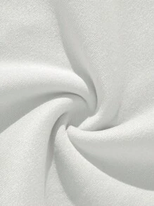 Manfinity Homme 圣诞休闲时尚字母印花情侣运动衫，男士修身圆领羊毛套头衫 - 白色 - 查看 6