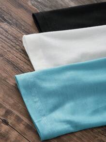 Set de 3 camisetas de manga larga impresas de punto informal y de moda para niños preadolescentes