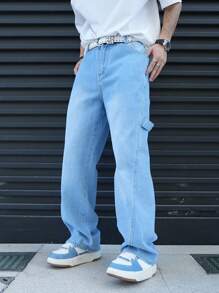 Manfinity Hypemode Men's Pocket Straight Loose Casual All-Match Jeans