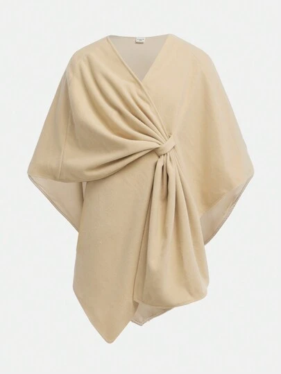 Girls' Elegant Cape Coat, Ladylike Jacket For Autumn/Winter