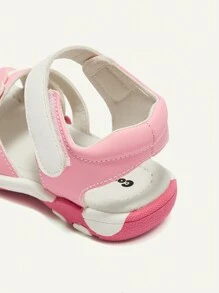 Cozy Pixies 1pair Fashion Versatile Vintage Casual Comfy Cute Beach Sandal For Little Girls, Dual-Color Sole