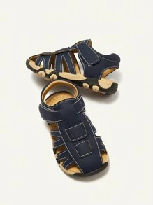 Cozy Pixies 1 par de sandalias planas de playa vintage y cómodas para niños con suelas de doble color, ideales para el verano