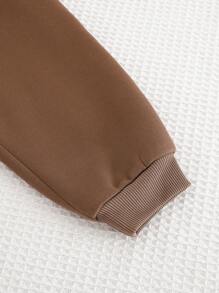 Cozy Pixies 2 Peças Conjunto Menino Bebê Top Gola Careca Manga Raglan Cor Contrastante e Calça com Punho