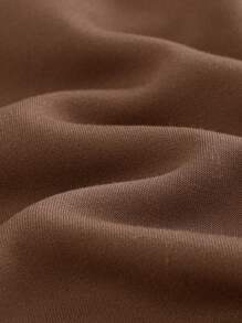 Cozy Pixies 4pcs Set Young Boy Letter Graphic Soft Knit Hoodie Sweatshirt And Jogger Pants - Brown - View 6