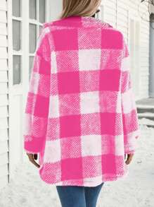 SHEIN LUNE معطف صوفي بأزرار كاجوال، ملابس حرارية لفصل الخريف/الشتاء