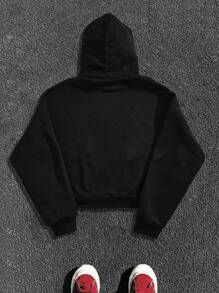 Manfinity VCAY 1 pieza Sudadera con capucha casual con estampado de labios para hombre, sudadera con capucha de manga larga con diseño gráfico para salir, regalo para amigos, esposo, novio