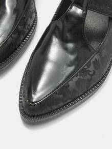 CUCCOO CURVES Zapatos oxford de mujer con suela gruesa y plataforma, puntera puntiaguda, de color negro sólido, de slip-on y cordones, aptos para todas las estaciones