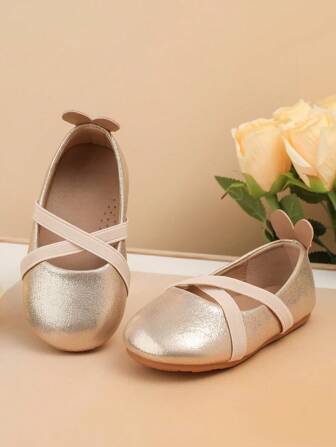 Nya vår/sommar babylägenheter, platta rosettskor för barn, höstskor för småflickor, flickskor