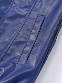 Manfinity LEGND Chaqueta para hombre con bolsillo con solapa y cremallera delantera, con corte holgado