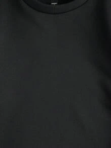 Manfinity EMRG 男士休闲街头潮流卡通人物宽松黑色套头运动衫 - 黑色 - 查看 6