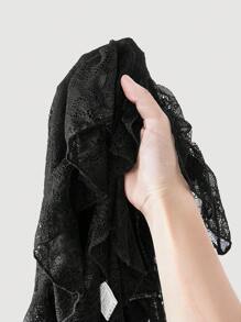 SHEIN MOD Ruffled Off Shoulder Romantic Vintage Style Blouse For Women - Black - View 5