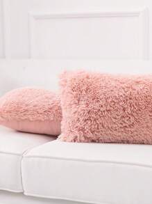 1 vỏ gối vải nỉ ấm áp màu xám than & vỏ gối trang trí, phụ kiện giường ngủ ấm cúng cho giường đôi/giường đôi/giường cỡ lớn/giường cỡ queen/giường cỡ king - Bụi hồng - Xem 6