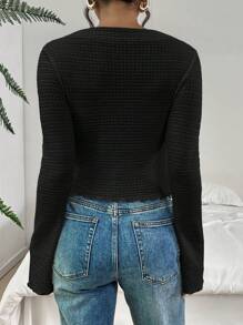 SHEIN Essnce Plus Size Women's Spring Valentine's Day Crop Tops Vacations Woman Summer Going Out Tops Cute Tops Y2k Tops Crop Tops Women Work Clothes Women Sexy Tops Hawaiian Clothes For Women College Students Women Business Casual Woman New Fashion Casual Commuting Elegant Black Slit Asymmetric Hem Long-Sleeved T-Shirt