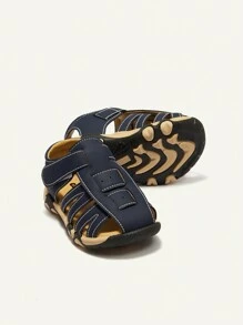 Cozy Pixies 1 par de sandalias planas de playa vintage y cómodas para niños con suelas de doble color, ideales para el verano