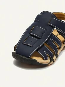 Cozy Pixies 1 par de sandalias planas de playa vintage y cómodas para niños con suelas de doble color, ideales para el verano