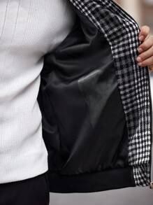 Manfinity Homme Chaqueta casual de hombre con cuello a cuadros y bloques de color, chaqueta ligera y colorida a cuadros para salir, ideal para otoño, regalos para amigos, esposo, novio