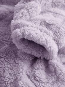 SHEIN Girlism 少女纯色 V 领休闲双面心形羊毛开衫